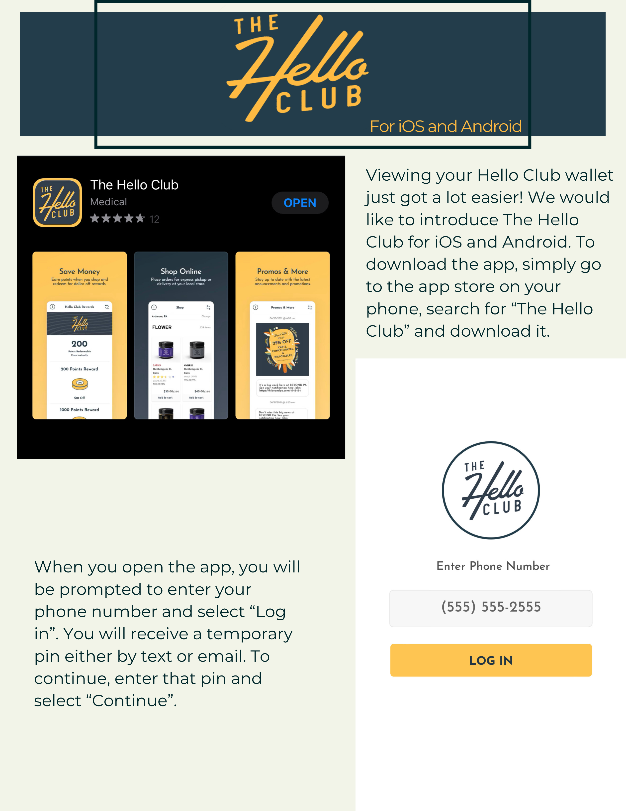 The Hello Club App for iOS and Android Beyond Hello